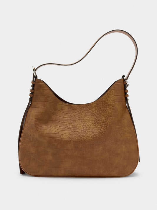 Shoulder Bag With Animal Embossing