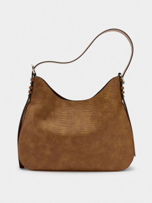 Shoulder Bag With Animal Embossing