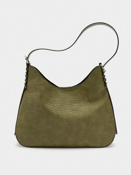 Shoulder Bag With Animal Embossing