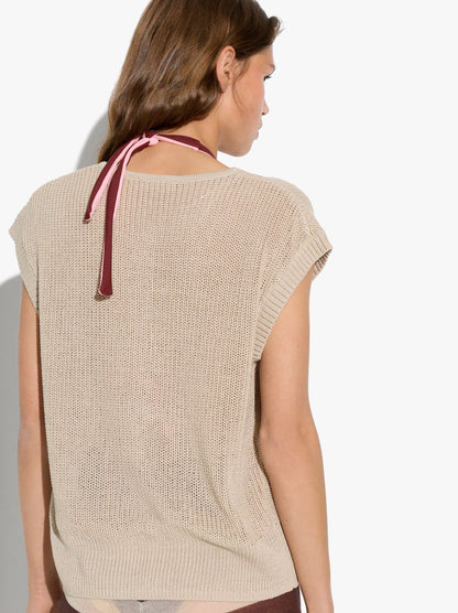 Mesh Waistcoat With Buttons