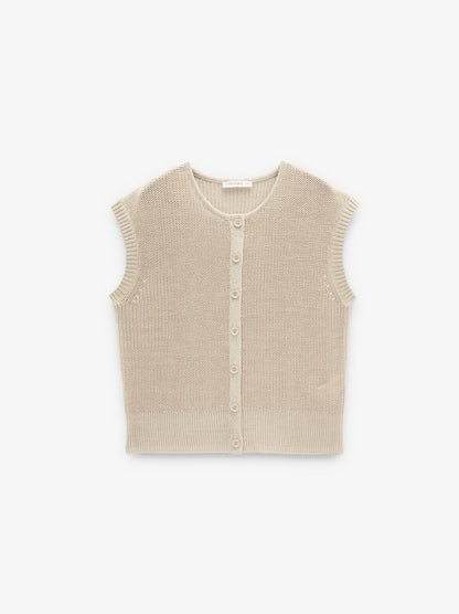 Mesh Waistcoat With Buttons