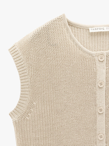 Mesh Waistcoat With Buttons