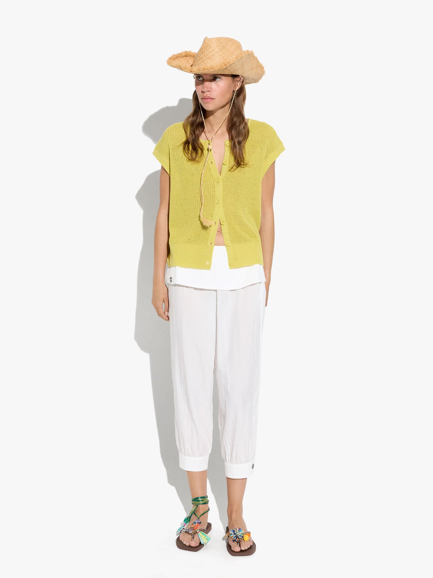 Mesh Waistcoat With Buttons