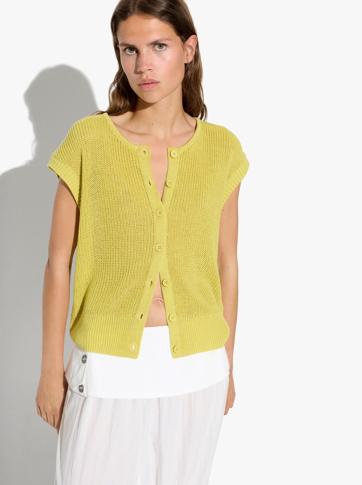 Mesh Waistcoat With Buttons