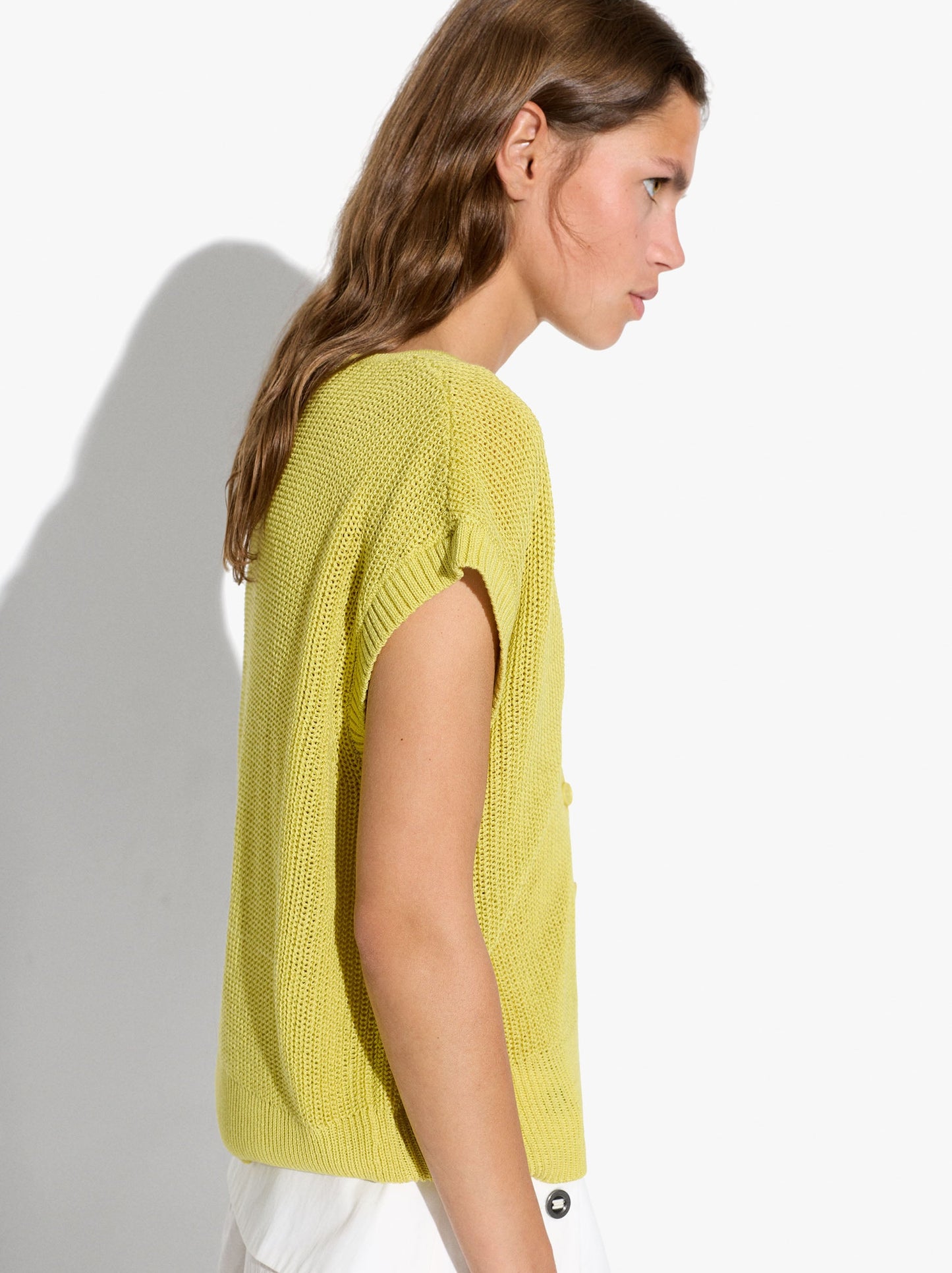 Mesh Waistcoat With Buttons