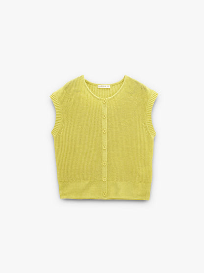 Mesh Waistcoat With Buttons