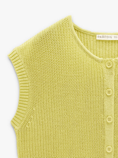 Mesh Waistcoat With Buttons