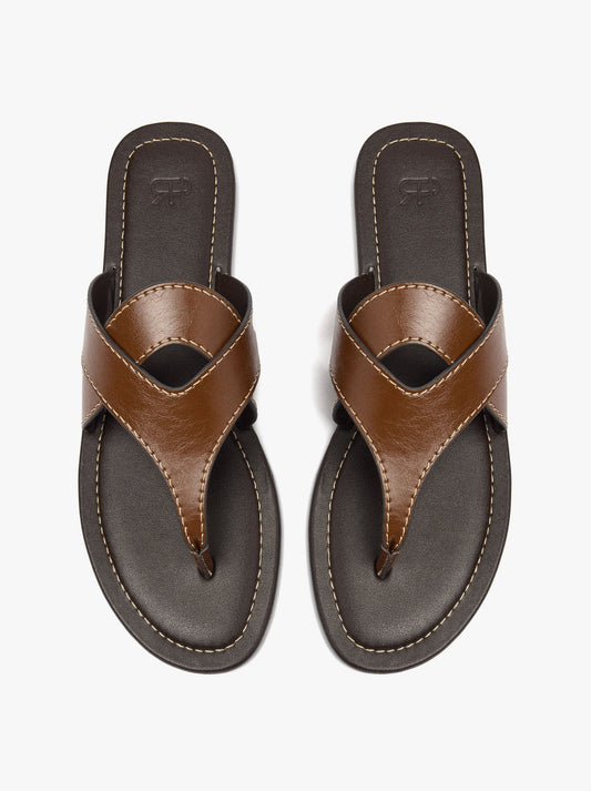 Flat Sandals With Crossed Straps