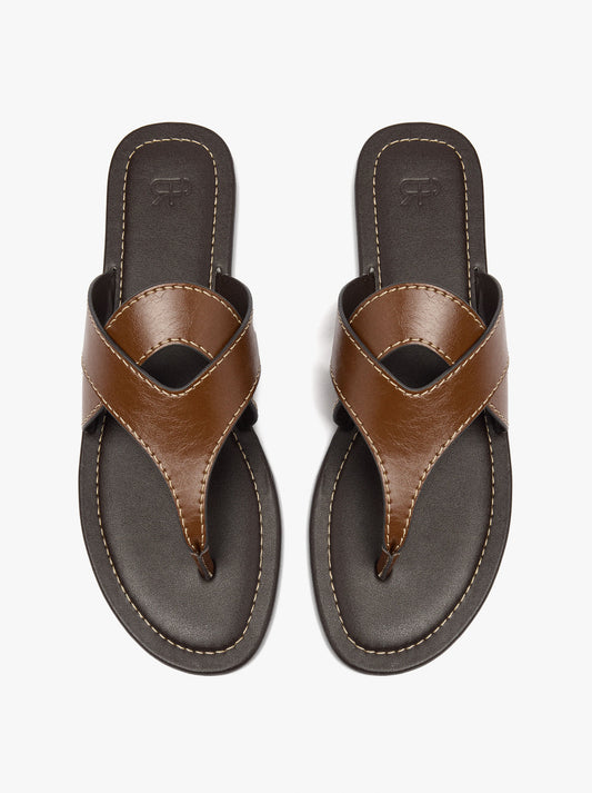 Flat Sandals With Crossed Straps