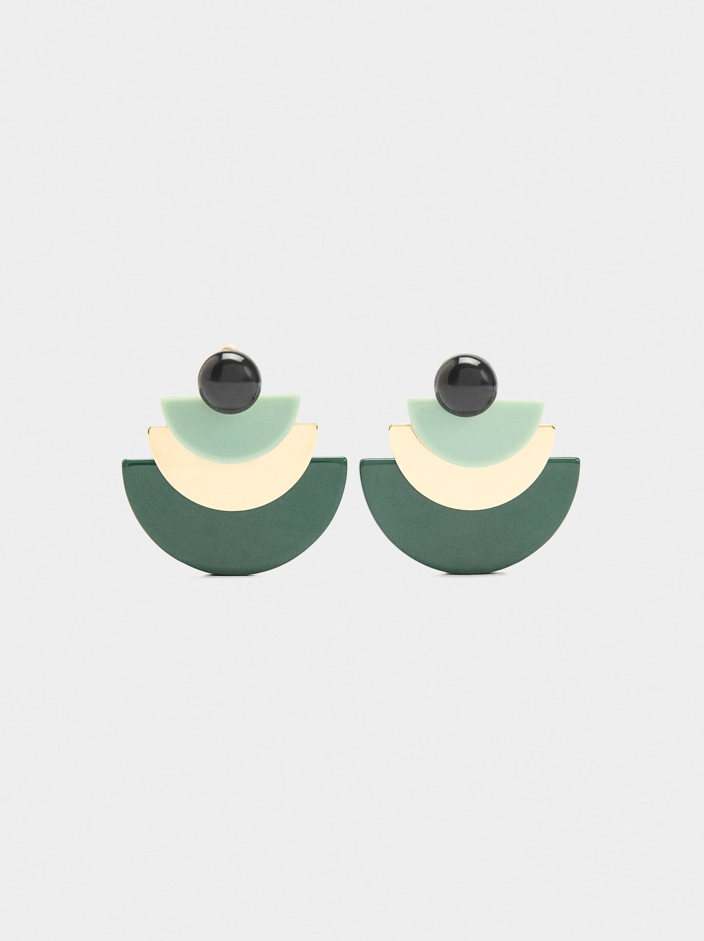 Geometric Earrings With Resin