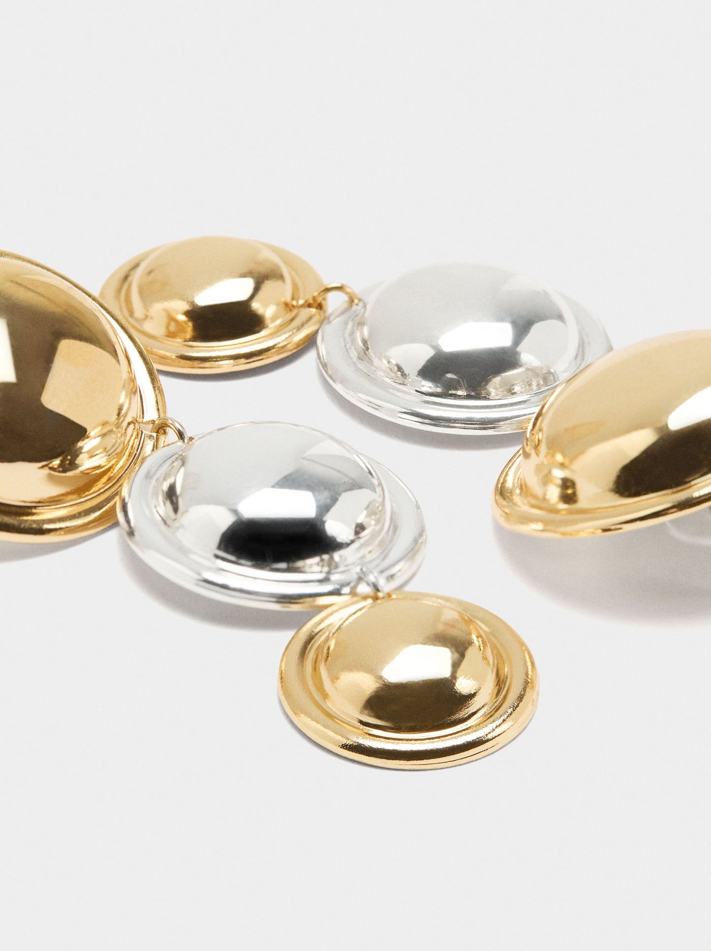 Long Earrings With Bicolor Circles