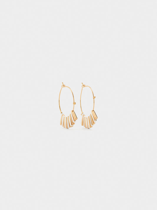 Hoop Earrings With Bicolor Bars