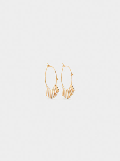 Hoop Earrings With Bicolor Bars