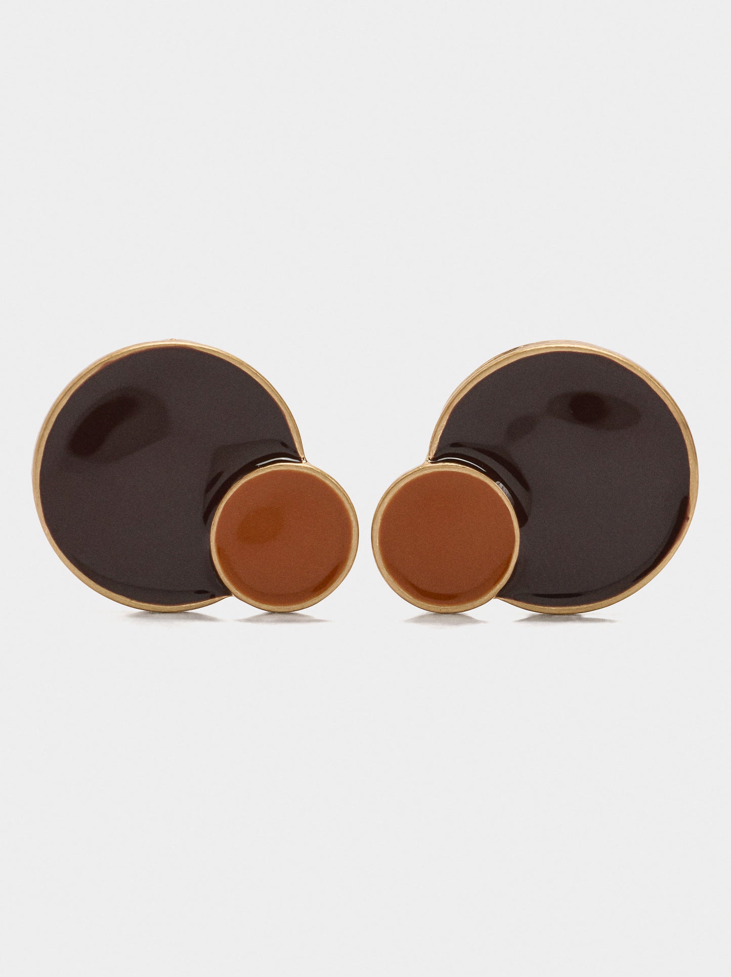 Round Earrings With Enamel