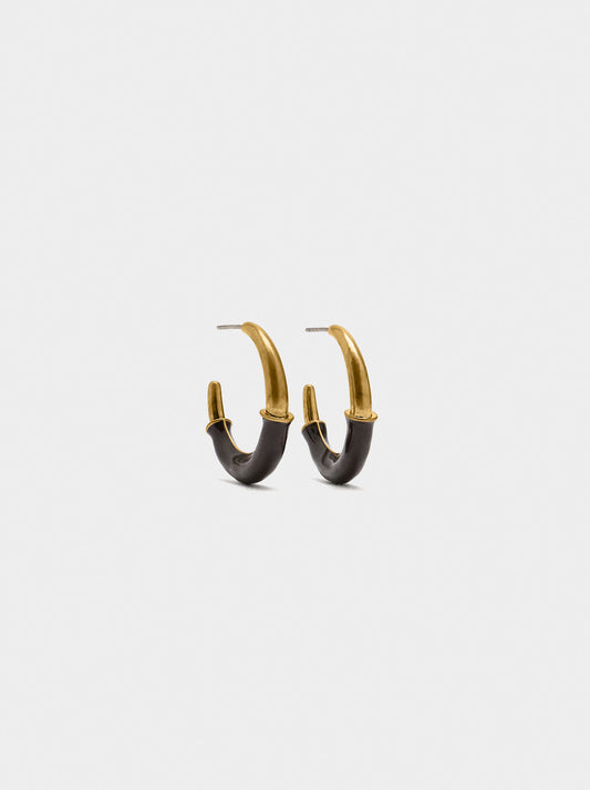 Open Hoop Earrings With Enamel
