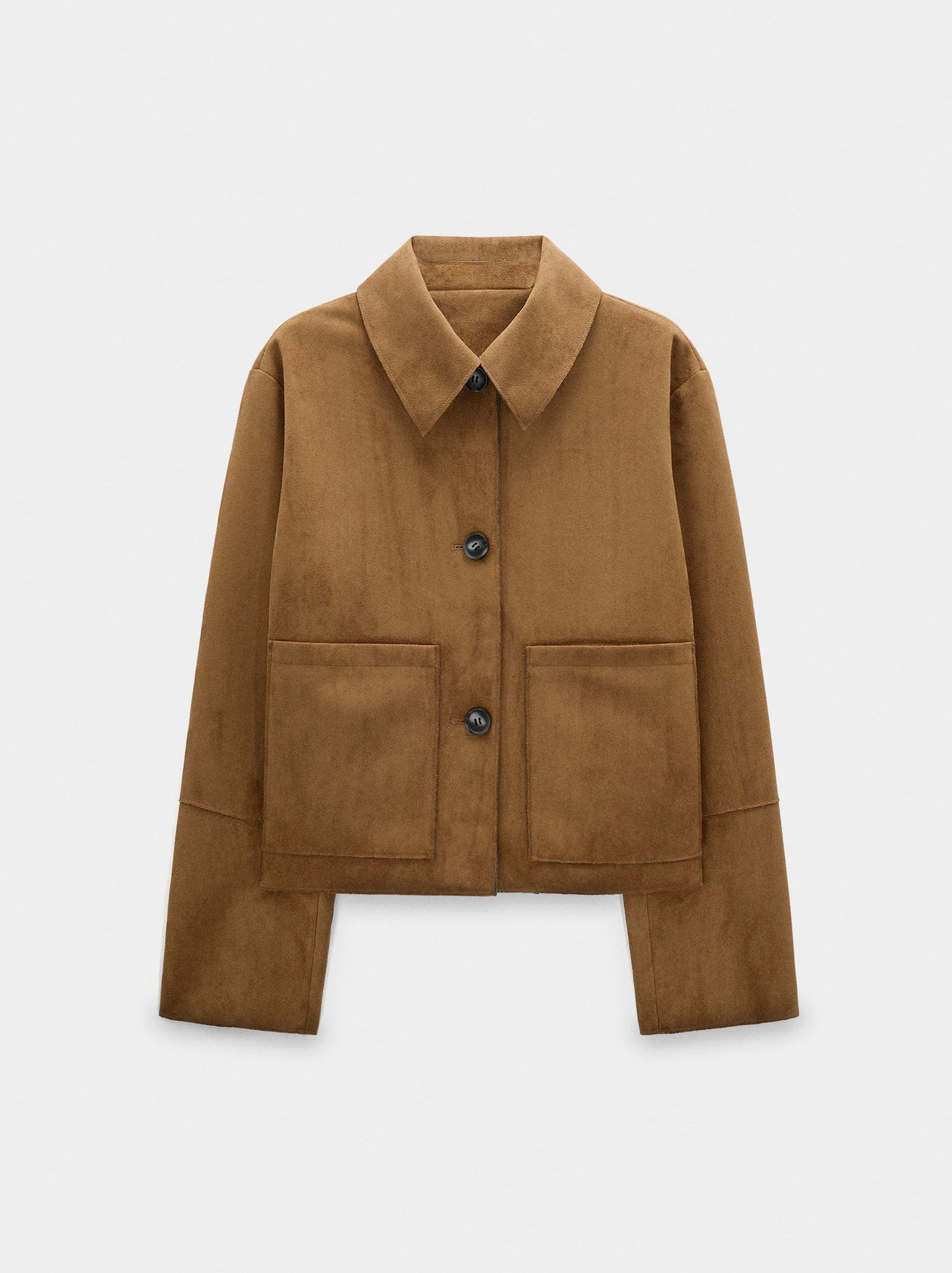 Leather-Effect Jacket With Pockets