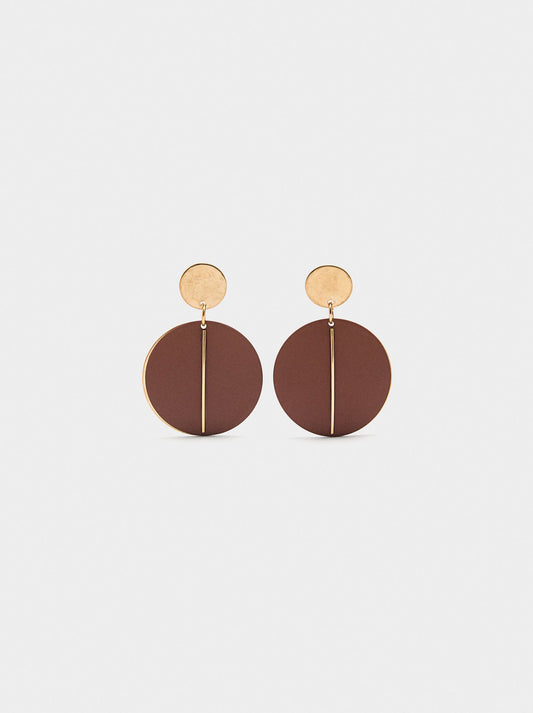 Round Earrings With Enamel