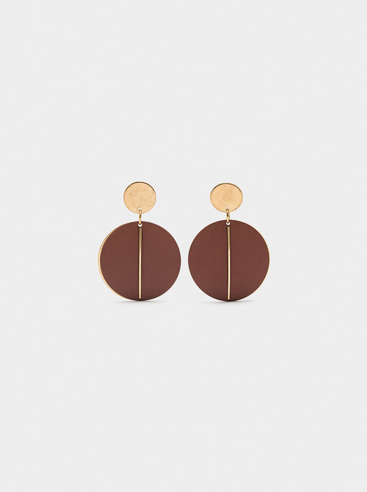 Round Earrings With Enamel