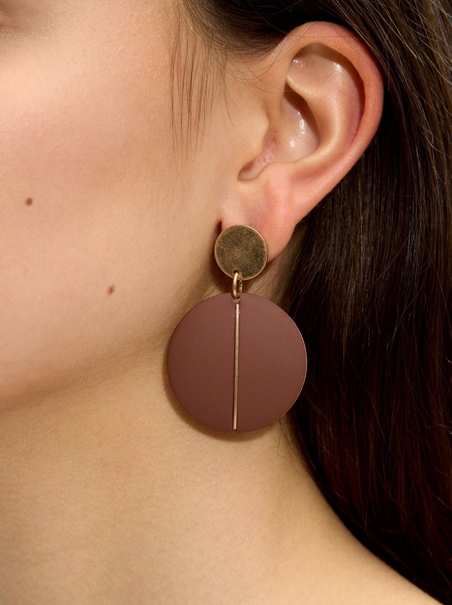 Round Earrings With Enamel