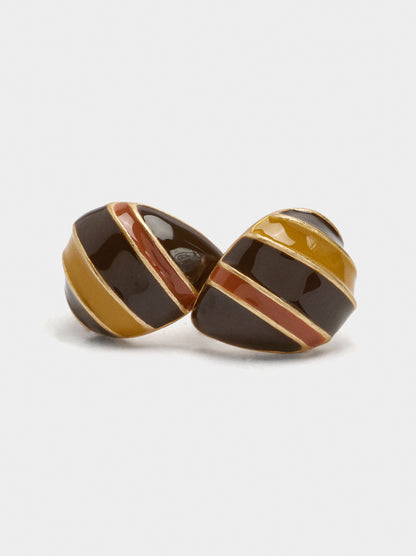 Multicolor Earrings With Enamel