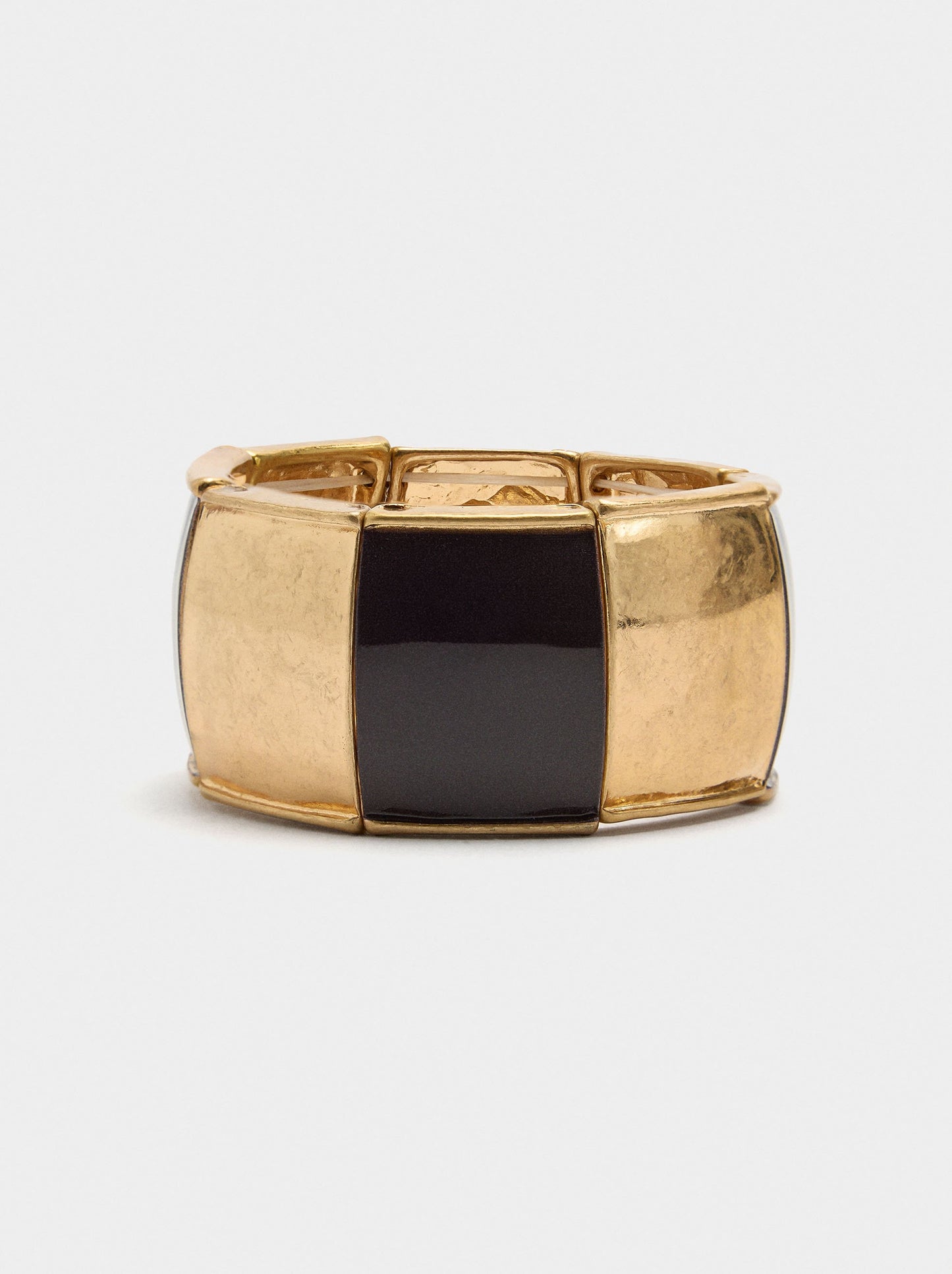 Elastic Bracelet With Enamelled Rectangles