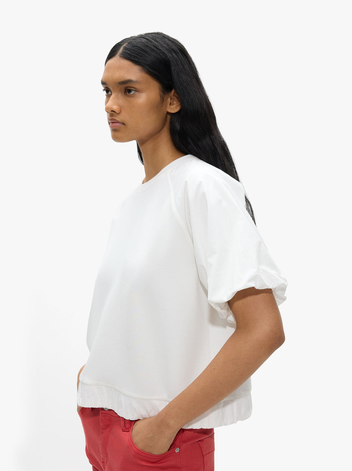 T-Shirt With Puffed Sleeves