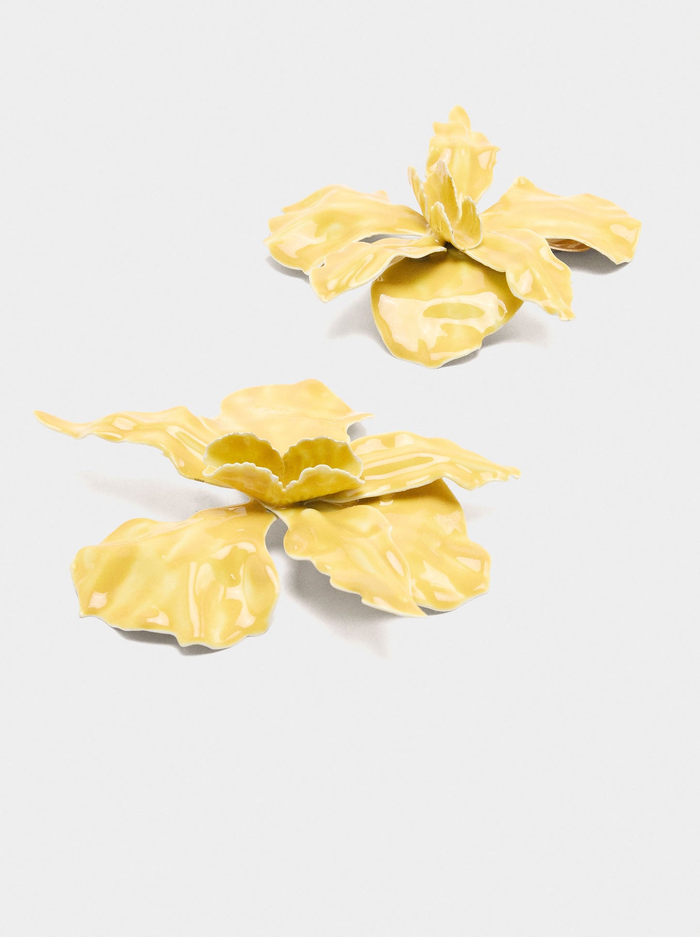 Maxi Flower Earrings With Enamel