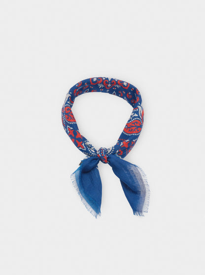 Square Printed Scarf With 100% Cotton