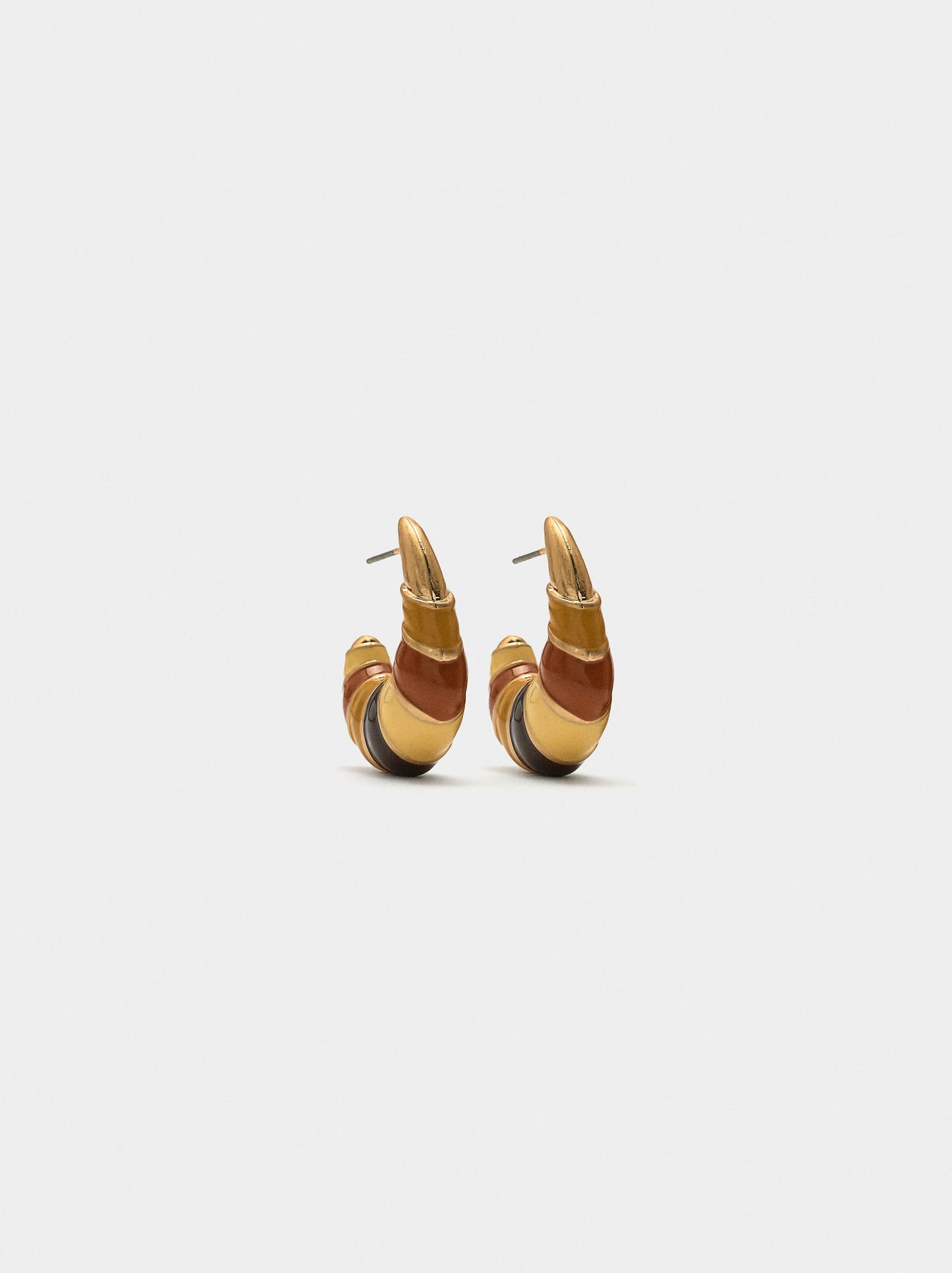Elongated Earrings With Enamel