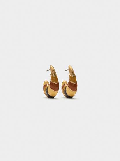 Elongated Earrings With Enamel