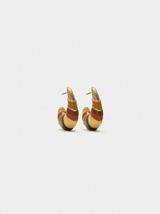 Elongated Earrings With Enamel