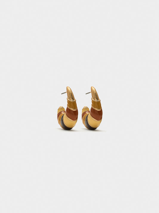 Elongated Earrings With Enamel
