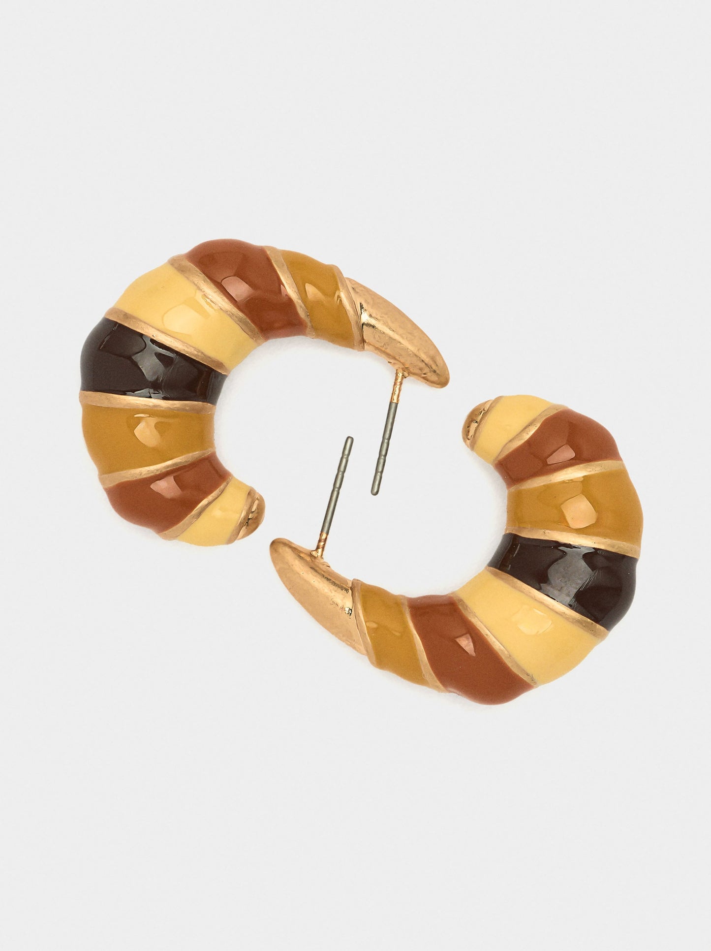Elongated Earrings With Enamel