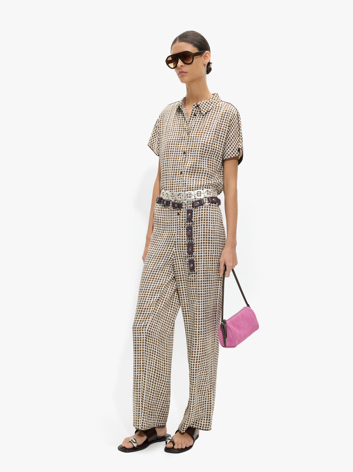 Flowy Jumpsuit With Squares