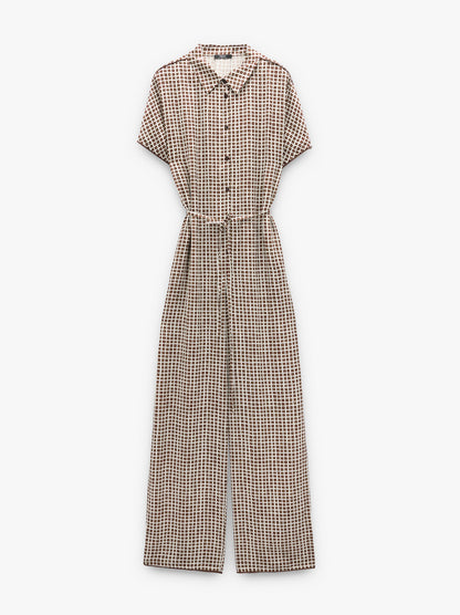 Flowy Jumpsuit With Squares