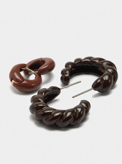 Set Of Earrings With Enamel