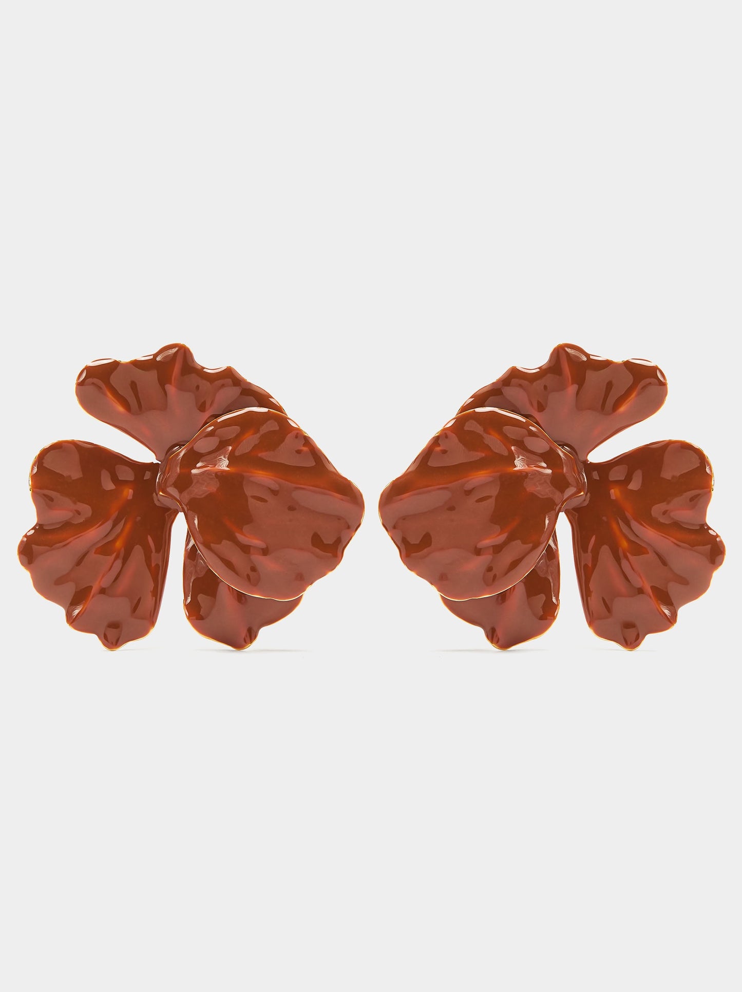 Maxi Flower Earrings With Enamel