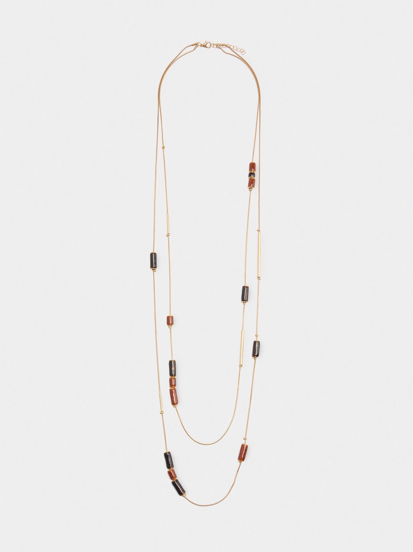 Double Necklace With Enamelled Details