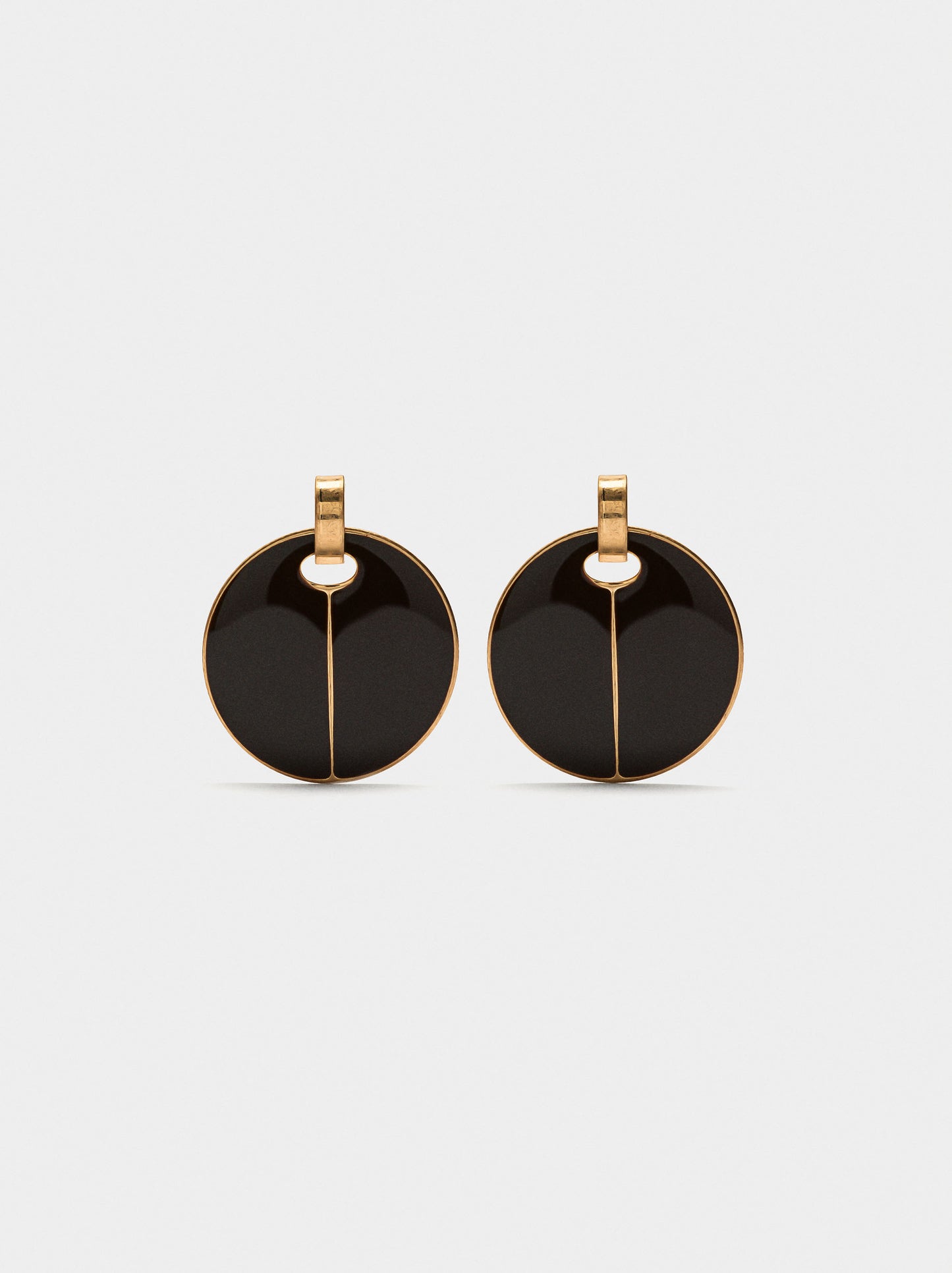 Round Earrings With Enamel