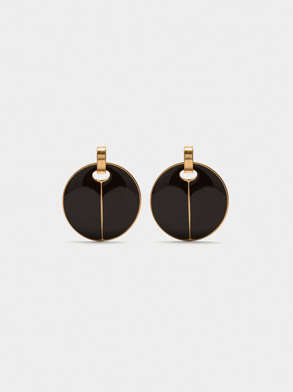 Round Earrings With Enamel
