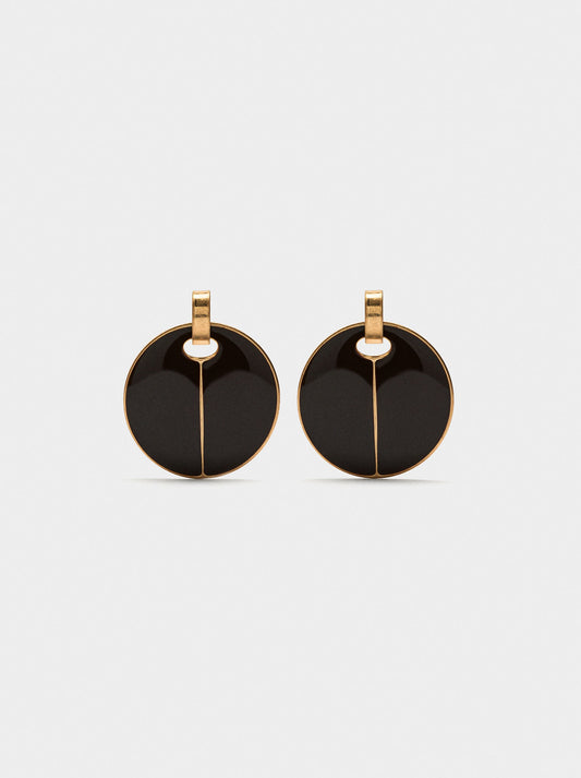 Round Earrings With Enamel