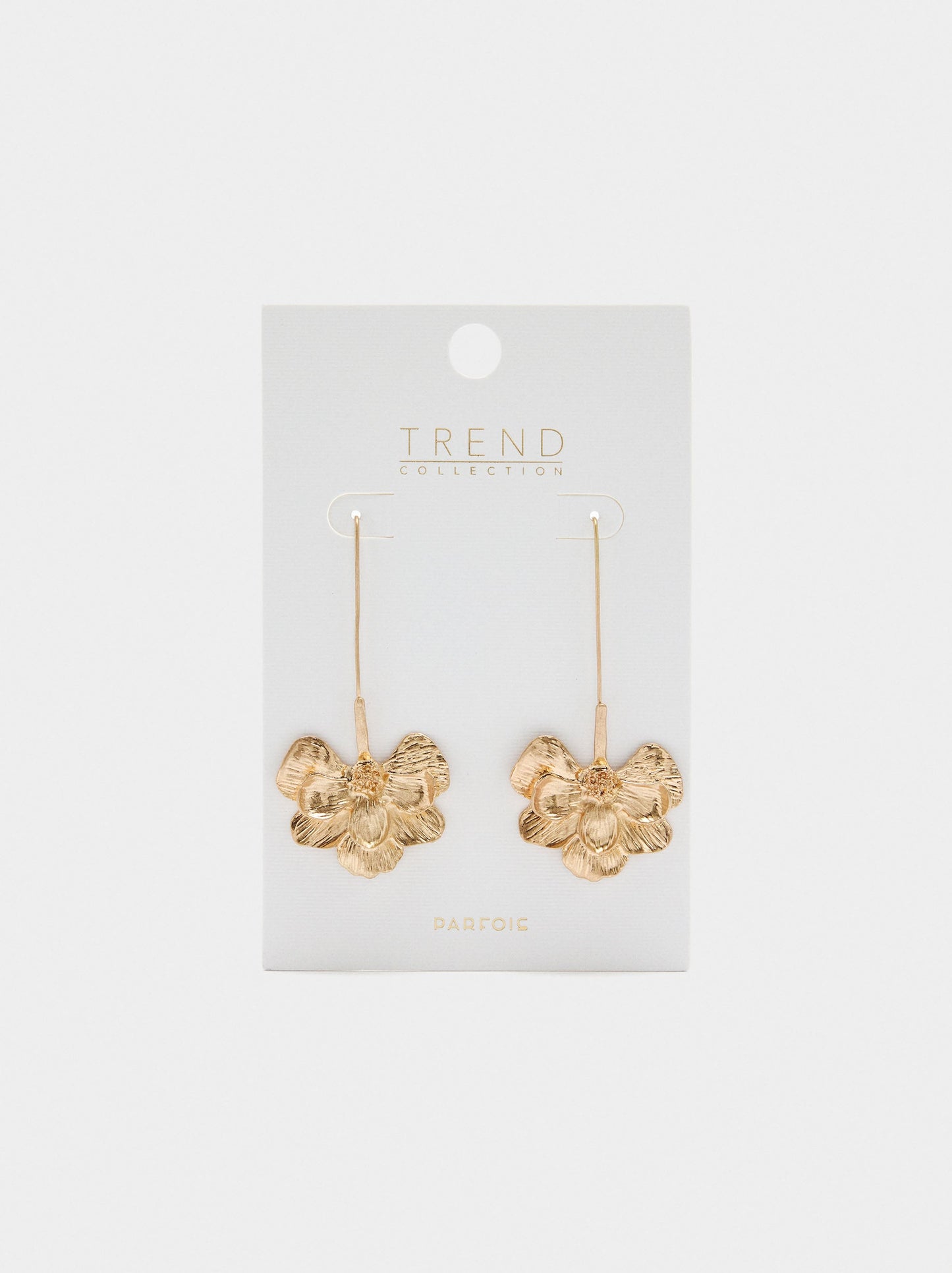 Maxi Long Earrings With Striped Flower