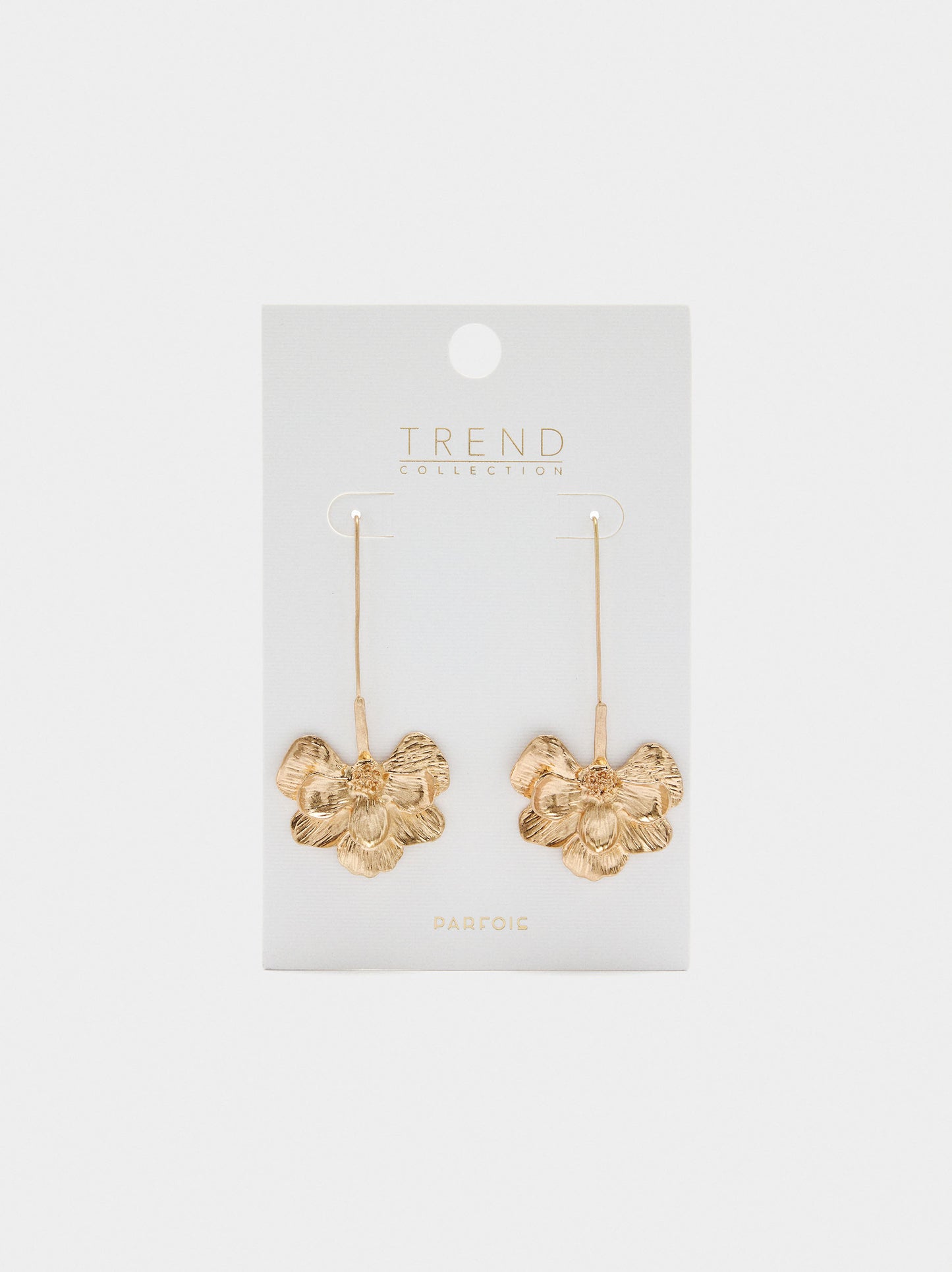 Maxi Long Earrings With Striped Flower