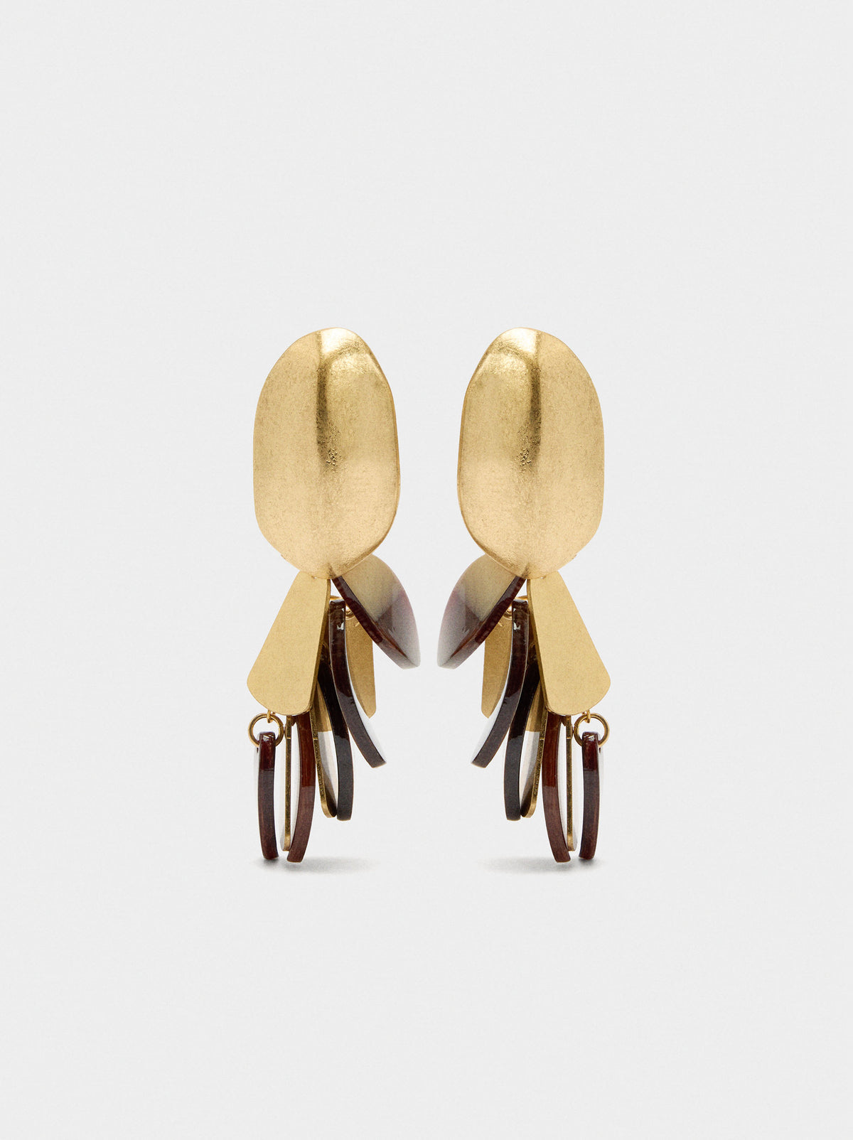 Maxi Oval Earrings With Petals
