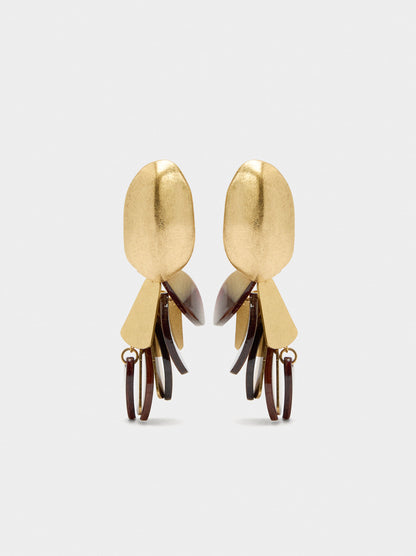 Maxi Oval Earrings With Petals