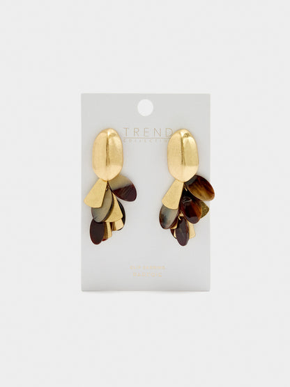 Maxi Oval Earrings With Petals