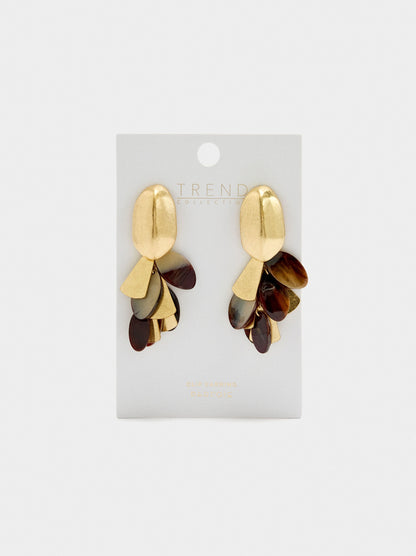 Maxi Oval Earrings With Petals