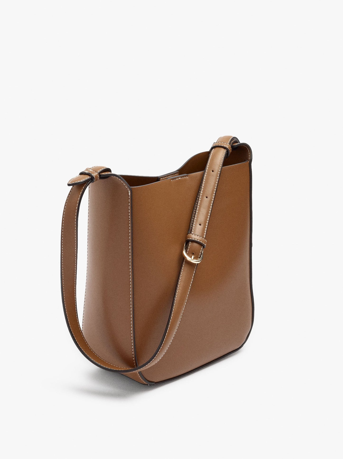 Plain Shoulder Bag With Removable Pouch