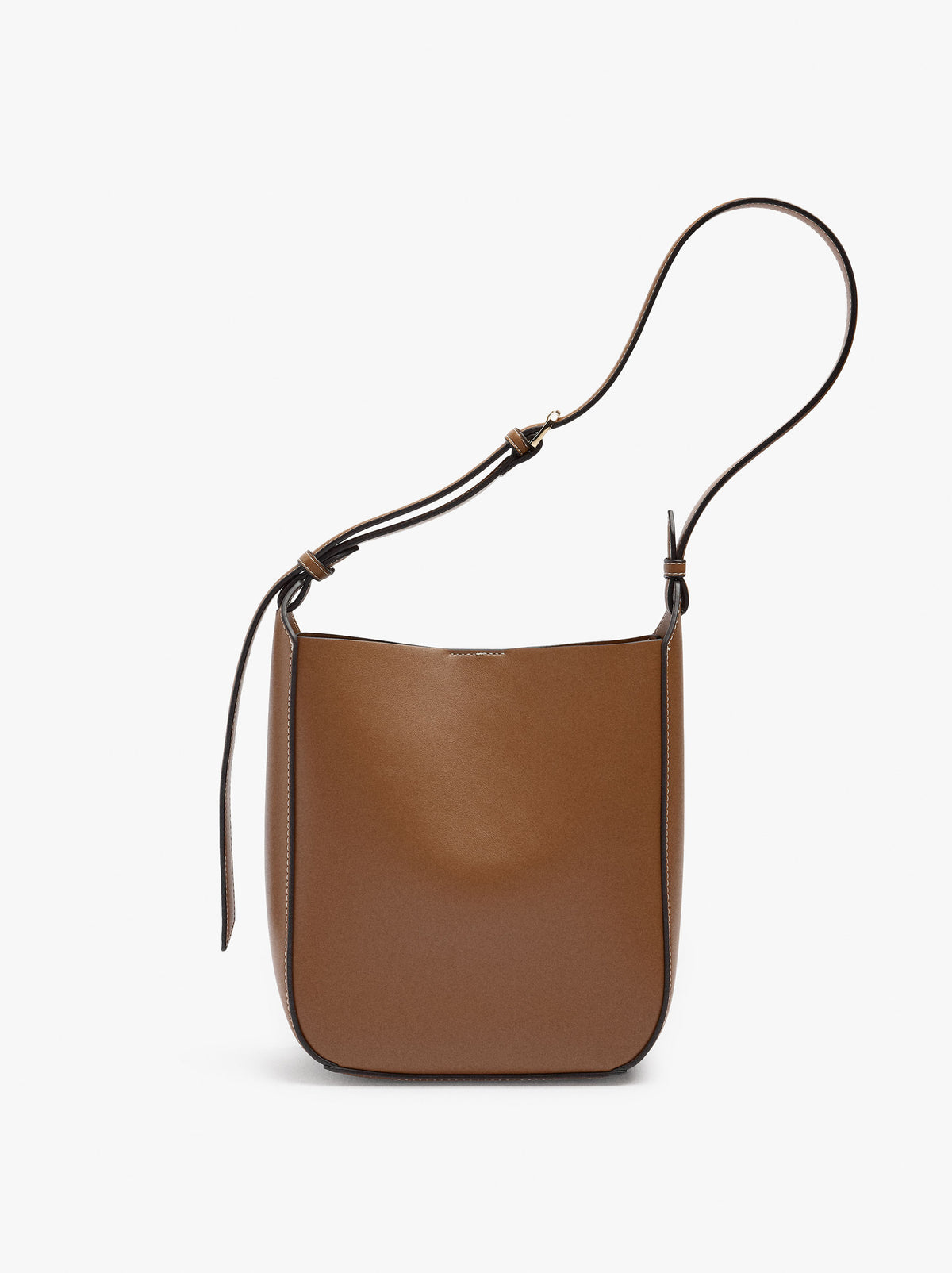 Plain Shoulder Bag With Removable Pouch