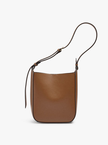 Plain Shoulder Bag With Removable Pouch